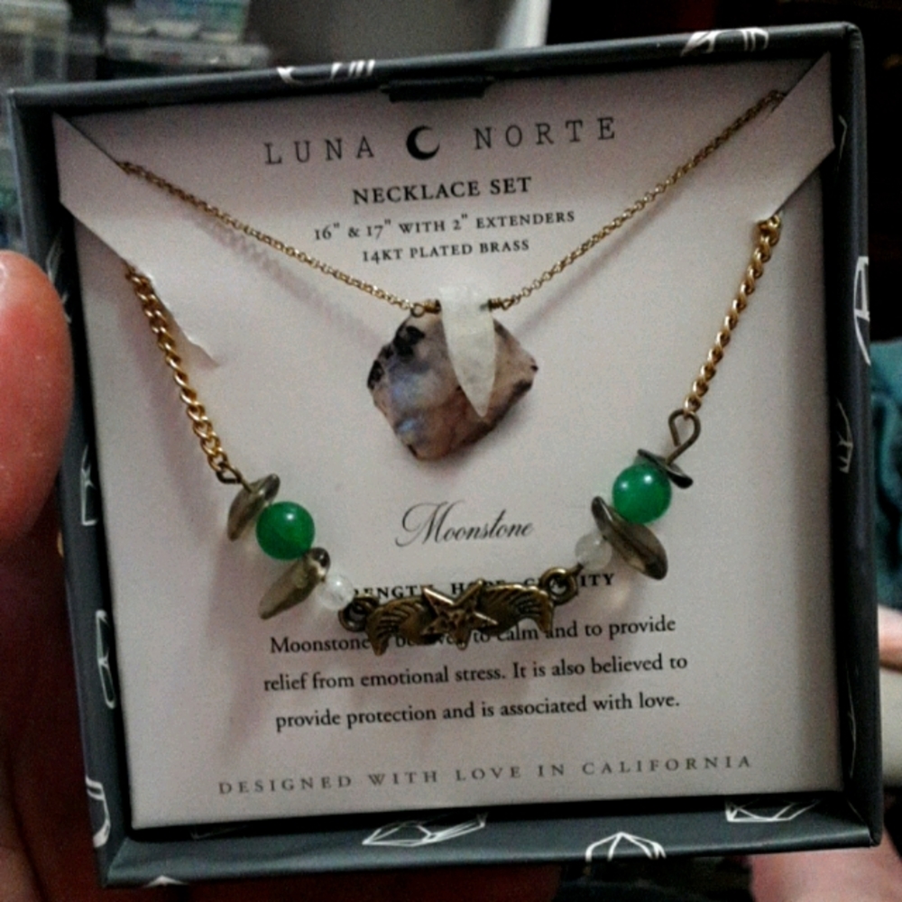 Luna Norte moonstone necklace